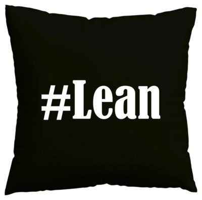 Kissenbezug #Lean I love Lean Schwarz 113762