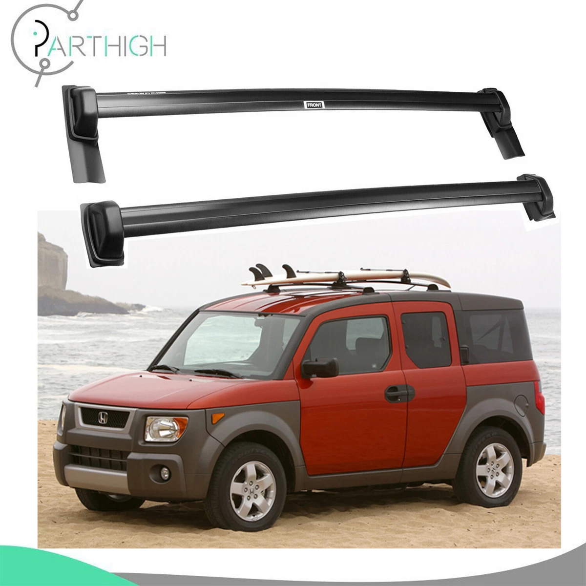 2pcs Cross Bar For 2003 2011 Honda Element Roof Rack Aluminum Luggage Carrier