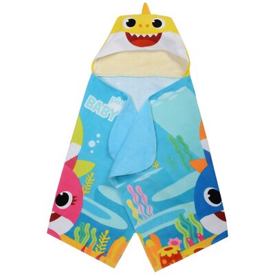 Baby Shark Kids Hooded Cotton Beach, Bath Towel, 24'' X 50''