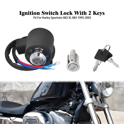 Ignition Switch Lock with Key Fit For Harley Sportster Deluxe XLH 883 1995-2022