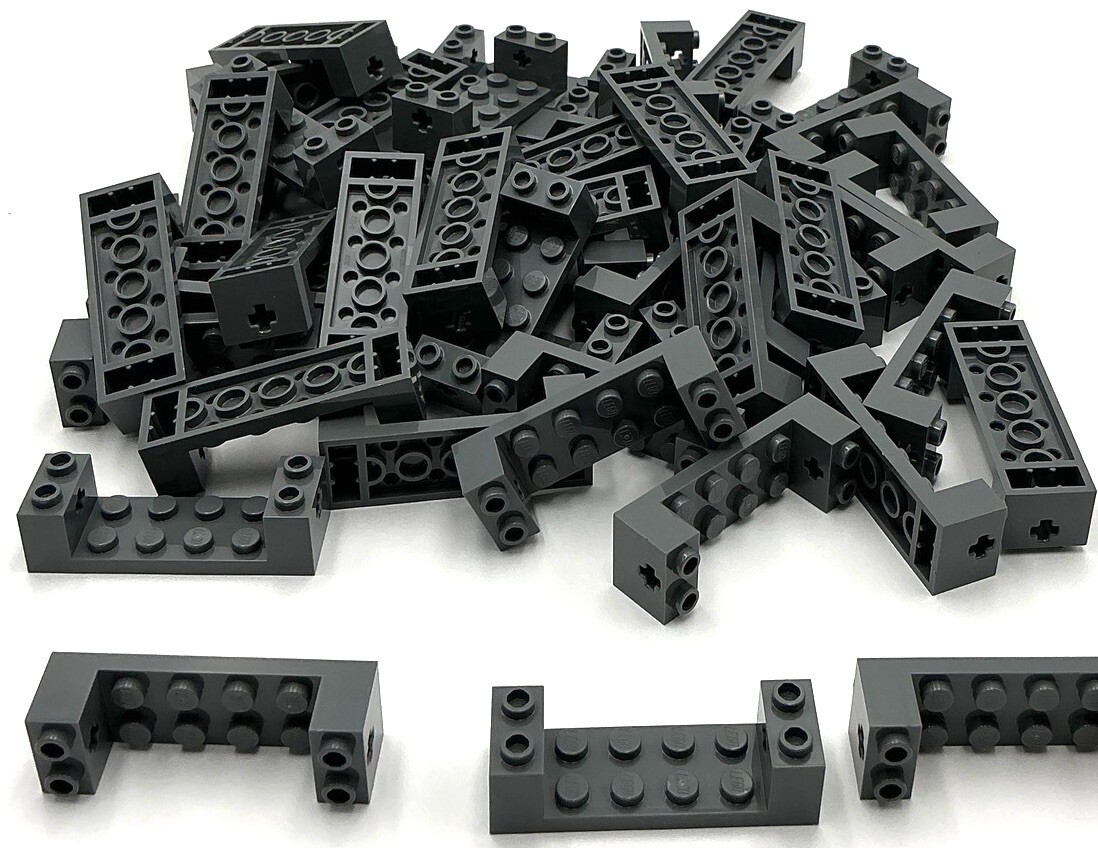 Lego 50 New Dark Bluish Gray Technics Bricks 2 x 6 x 1 1/3 Axle