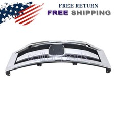 Chromeblack Front Upper Grille For Honda Accord 2008 2009 2010