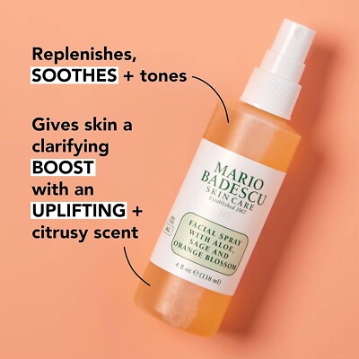 Mario BADESCU Skincare FACIAL SPRAY WITH ALOE SAGE ORANGE BLOSSOM Hydration 1oz