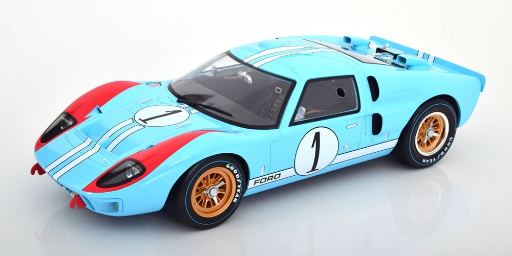 Ford GT40 ミニカー 1:18 スケール Shelby Collectibles 1:18 1966 Ford GT 40 MKII Gulf #1 (Blue