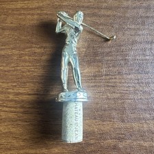 Golf  Bottle Stopper Wine Whiskey Man Golfer Cave Cork Topper