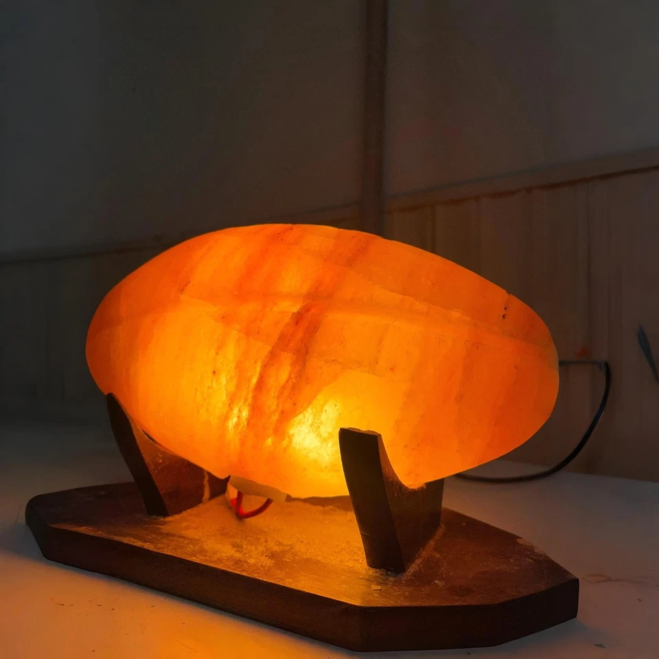 足球形状喜马拉雅盐灯-夜灯家庭和办公室装饰 — 第 2/4 张图片