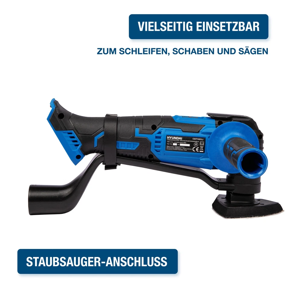 Akku Multifunktionswerkzeug Multitool Vibrationssäge Schaber HYUNDAI CMT1801LI - Bild 2 von 4