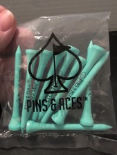 Pins and Aces golf Ball Tees/ Markers. 10 Count Pack. Brand New Blue/ Teal
