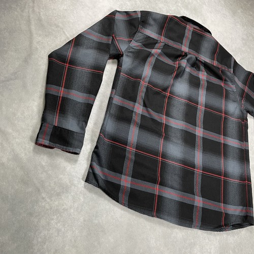 Dixxon Flannel Pearl Snap Moxie Shirt Mens Large Black Grey Red Long Sleeve - Afbeelding 13 van 17