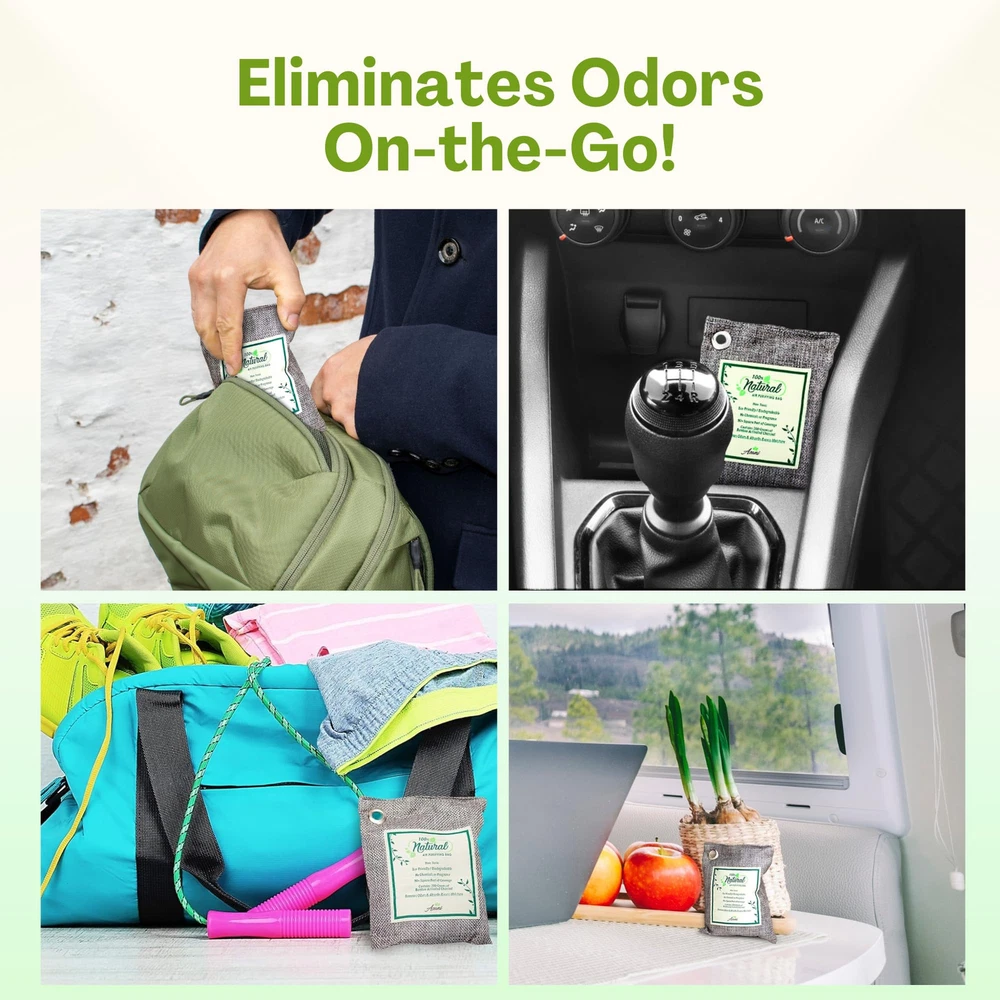Air Purifier Bags with Activated (Purifying Pack of 4) | Natural Air Freshene...