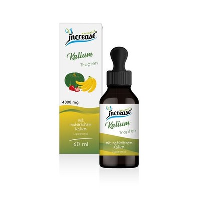 Increase Kalium Tropfen - 60ml - 4000mg Kalium pro Tagesdosis -Vegan
