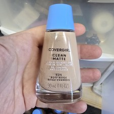 Covergirl Clean Matte Liquid Foundation Glass Discontinued 525 Buff Beige