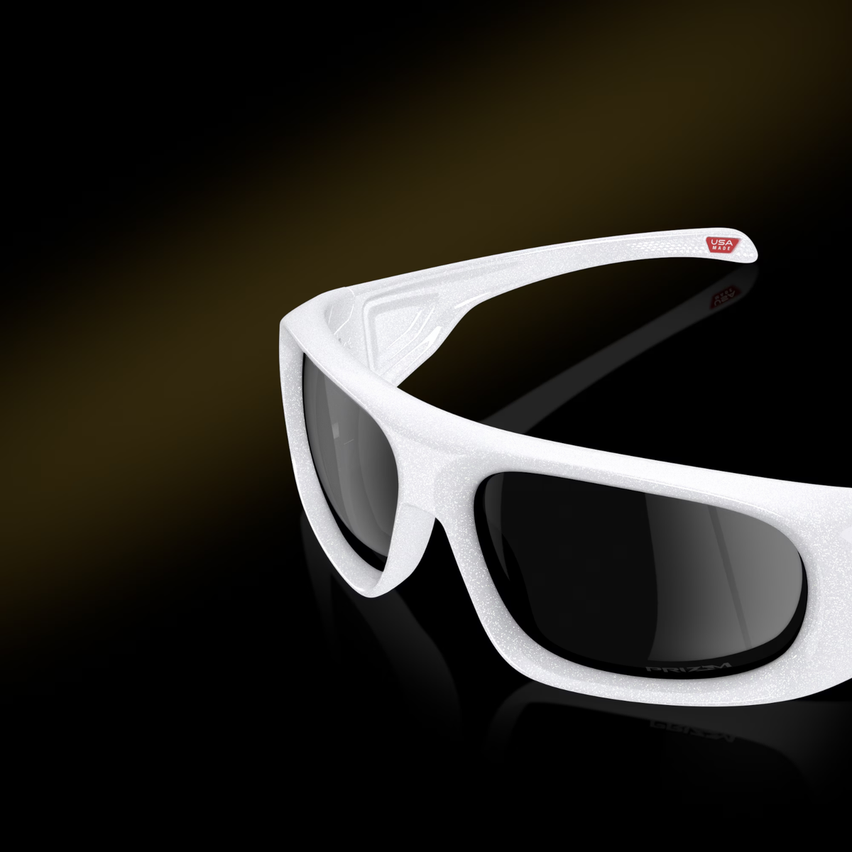 NEW Oakley BELLEVILLE Pearl White PRIZM Black Lens Sunglasses