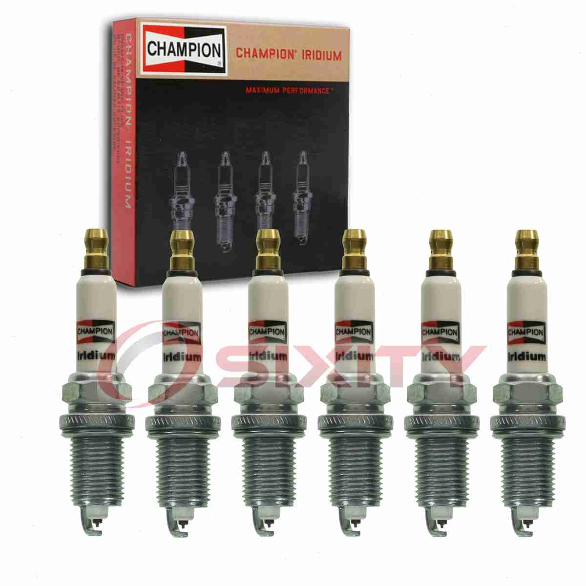 6 pc Champion Iridium Spark Plugs for 1988-1995 Toyota Pickup 3.0L V6 jh