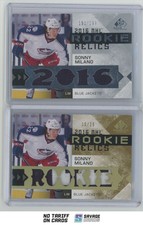 2016-17 SP Game Used Rookie Relics (Lot of 2) Sonny Milano 15/15 #RRB-SM