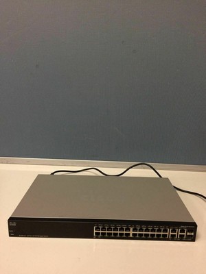 Cisco SF300-24 24-Port 10/100 PoE Managed Ethernet Switch FREE SHIP WORKING