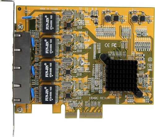 StarTech.com 4 Port PCIe Network Card - Low Profile - RJ45 Port - Realtek RTL811 - Photo 8/10
