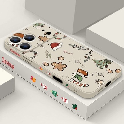 Hülle für iPhone 17 Pro Max Air 16 15 14 13 12 11 16e Handykette Weihnachts-TPU