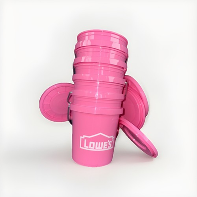 #ad lowes Pink mini Bucket Lot of 5 $29.99