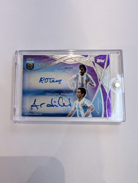 Topps Argentina Lineage 2024 Ricky Villa Osvaldo Ardiles Dual Auto /15