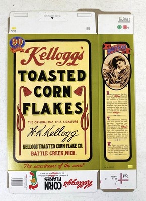 Kellogg s Corn Flakes 90th Year Empty Cereal Box 1995 90 Anniversary Toasted