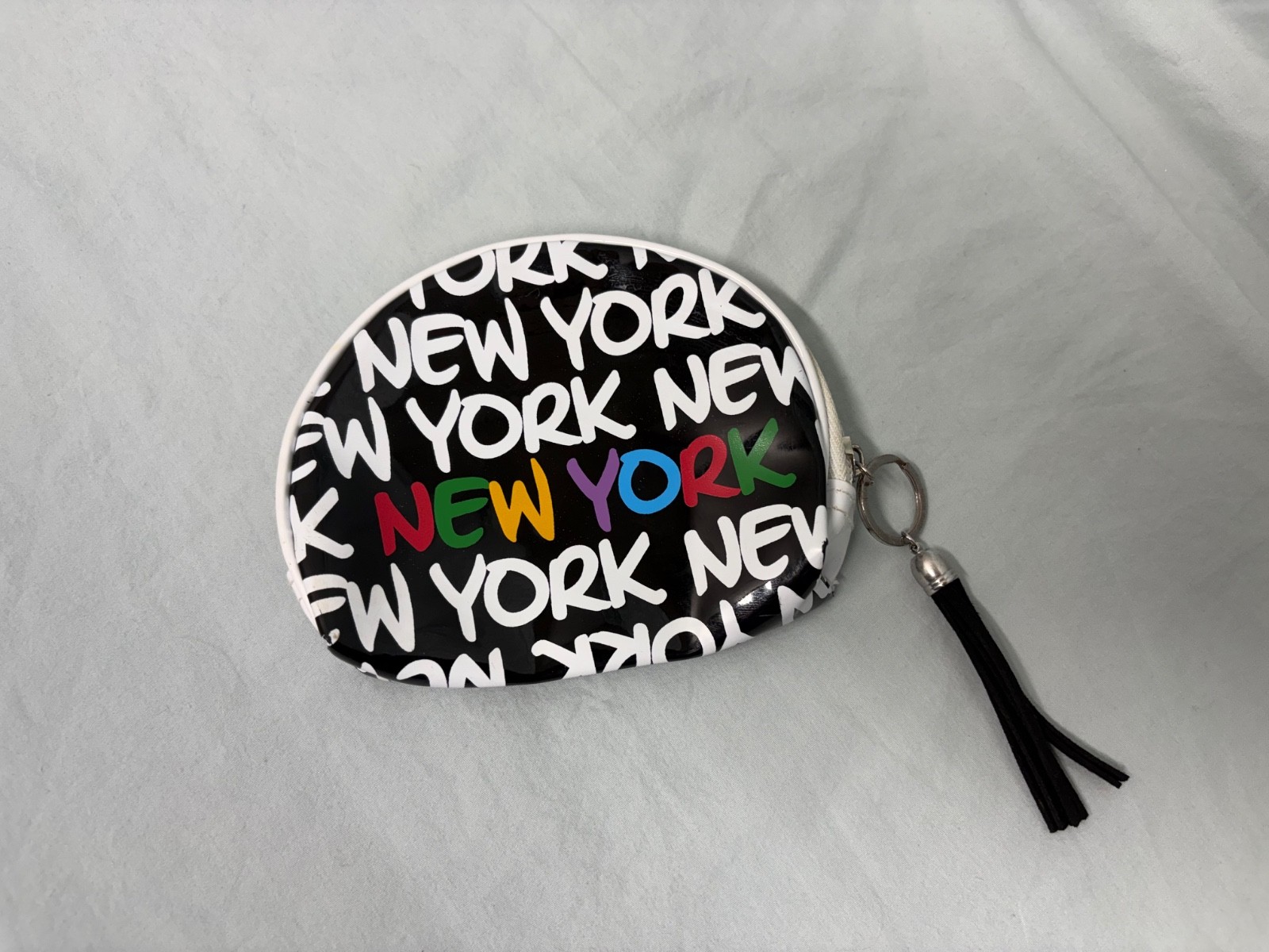 Robin Ruth Womens Bag Purse clutch Black/Multi Color  Graphic New York y2k