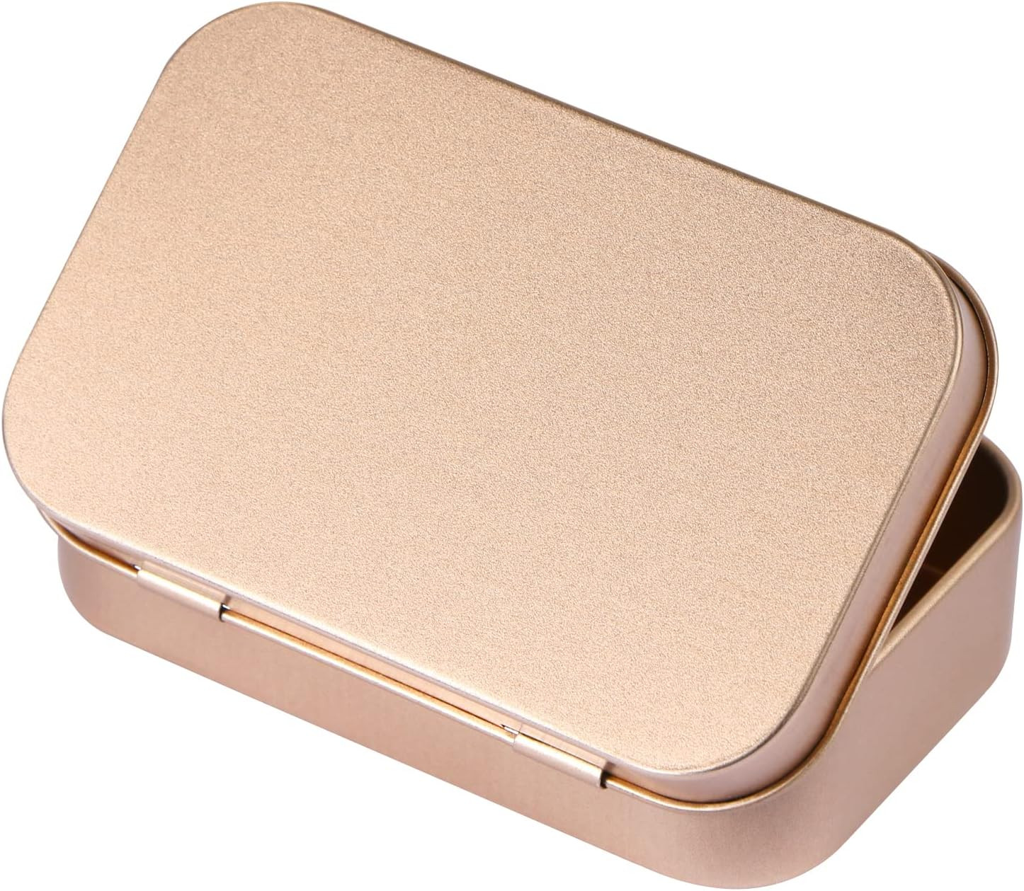 3 Pack Metal Rectangular Hinged Tins Mini Portable Storage Boxes 3.8X2.4X0.8 Inc