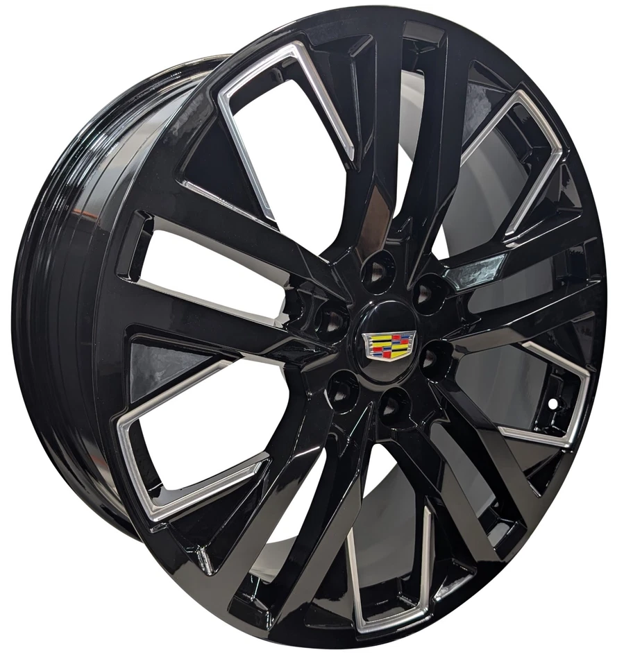 26” Black Rims Set 4️⃣ Fits Cadillac Escalade ESV Luxury - Image 3 of 4
