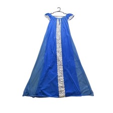 Erica Loren New York Nightgown Women OS Blue Lace Vintage Romance Coquette EUC