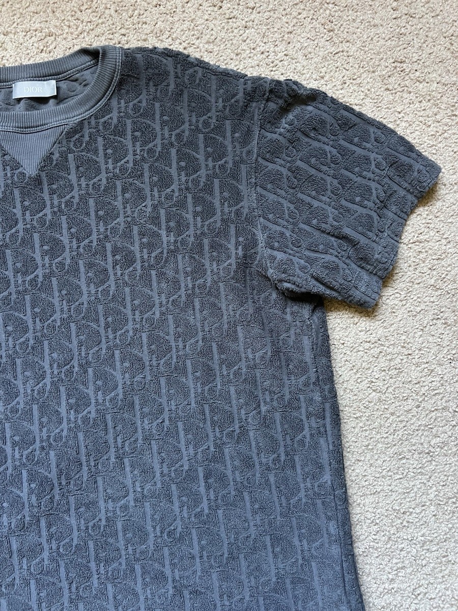 Dior Grey Oblique Towel T-Shirt Size S | eBay