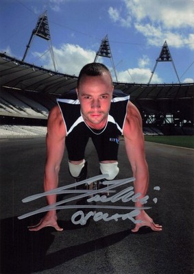 Autographed 5x7 Photo - Oscar Pistorius - Olympian