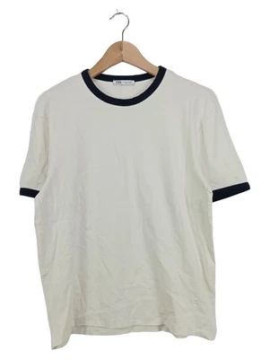 Zara T-Shirt Homme Beige Coton Manches Courtes Casual (EU 48, INT M) - Photo 1/4