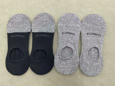 4 pairs Women's Marl Cushioned No Shows Socks Size Medium 8-10.5 Two colors