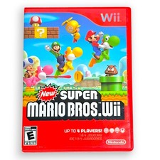 Super Mario Bros Wii Nintendo 2009 Red Case Manual Inserts Only NO DISC