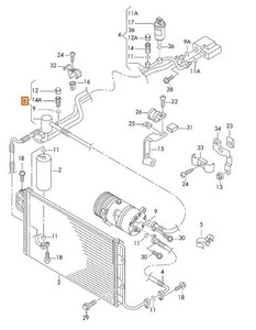 1J1820743J ROHRE DER KLIMAANLAGE / 2289058 FÜR AUDI A3 8L1 1.9 TDI