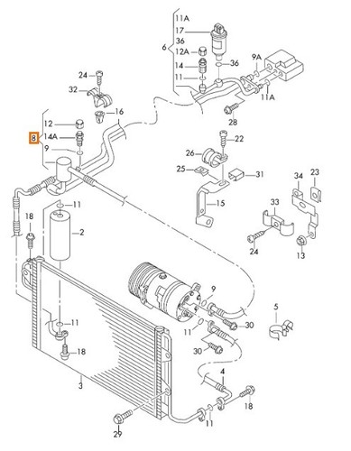 1J1820743J ROHRE DER KLIMAANLAGE / 2289058 FÜR AUDI A3 8L1 1.9 TDI