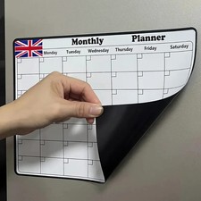 Magnetic Dry Erase Fridge Calendar Whiteboard Monthly Kitchen Planner Organiser
