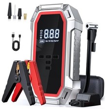 Jump Starter with Air Compressor, 5000A Peak Car Battery Jump Starter 9.0 Red