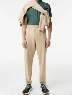 NEW MEN'S LACOSTE PANTS JOGGER RELAXED FIT COLOR BEIGE SIZE 8-3XL  XH0103 51 4JW