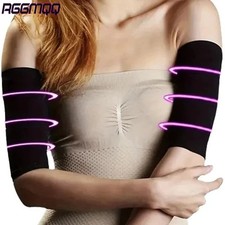 1 Pair Slimming Arm Sleeves Elastic Slim Upper Arm Compression Shapers for Women