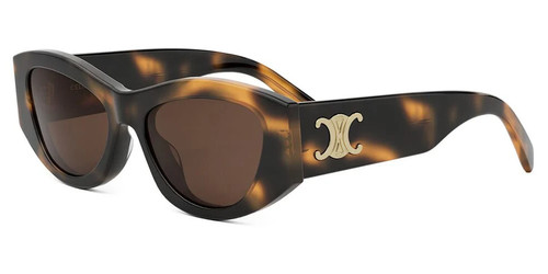 Celine TRIOMPHE CL 40308U 53E Shiny HavanaBrown Geometric Womens Sunglas G2U