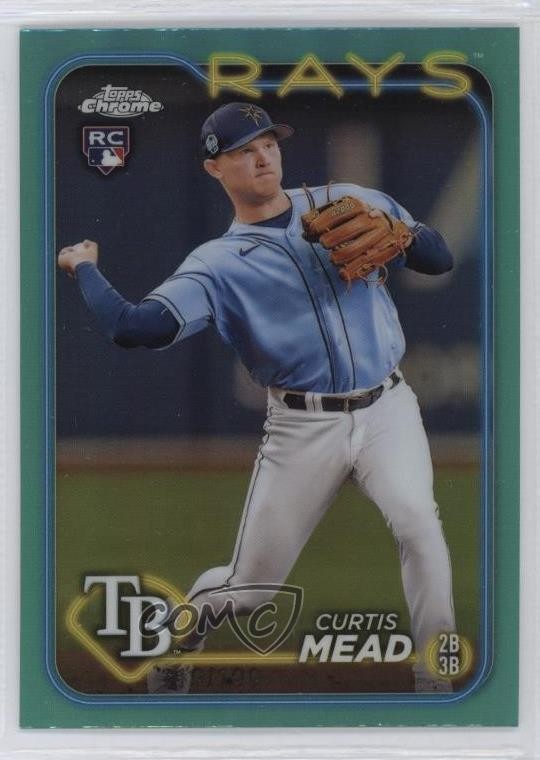 2024 Topps Chrome Aqua Refractor /199 Curtis Mead #209 Rookie RC 07b3
