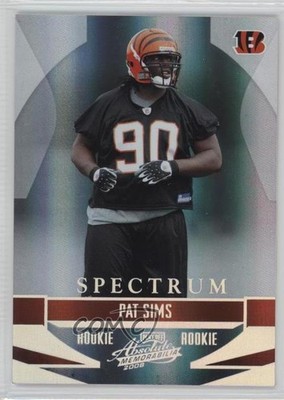2008 Playoff Absolute Memorabilia Spectrum Silver 45/100 Pat Sims Rookie RC 0f8