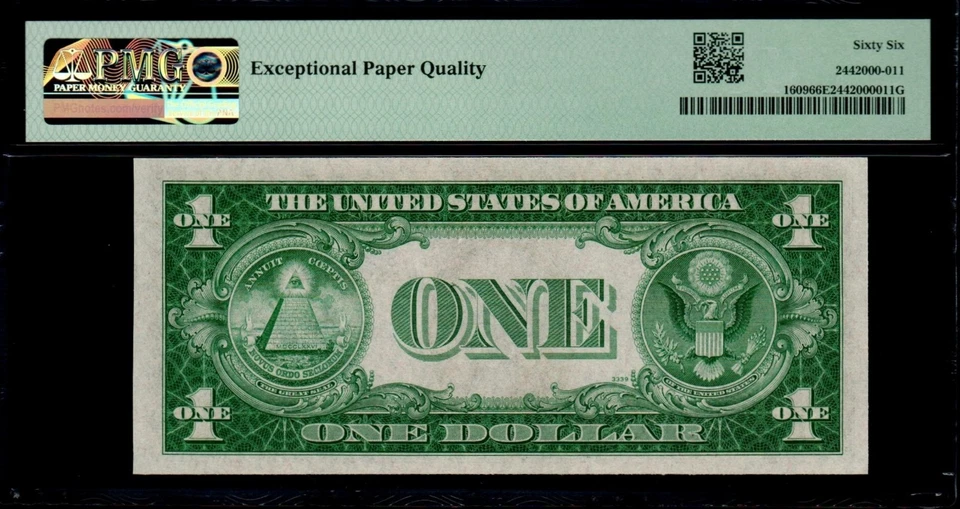 1935A $1 Experimental (R) Silver Certificate PMG 66 EPQ Fr 1609 Gem Uncirculated - Image 2 of 3
