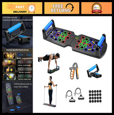 15-in-1 Foldable Push Up Board with Handles & Bands - Portable Home Gym Equipmen