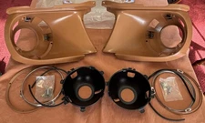 1967-1968 Ford Mustang Headlight Bucket Housing Assemblies LH RH Pair