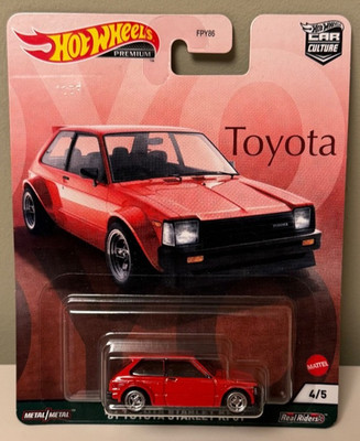 Hot Wheels Car Culture 2021 Premium '81 Toyota Starlet KP61 GRJ95 FPY86 1:64