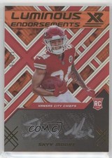 2022 Panini XR Luminous Endorsements Orange 18/25 Skyy Moore #LUM-SM Auto 3hd