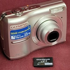 Olympus FE-210 Digital Camera 7MP 3x Zoom 1GB XD Card MINT TESTED GOOD AA Batt.