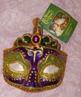 2018 Old World Christmas Mardi Gras Mask. Blown Glass. Ornament